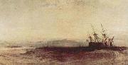 Joseph Mallord William Turner Ein gestrandetes Schiff oil painting on canvas